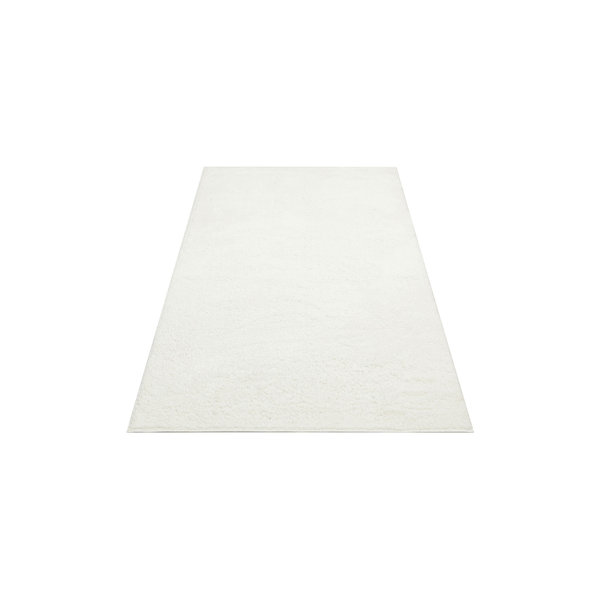 Ebern Designs Illana New Haven Machine Woven Cotton White Rug Wayfair